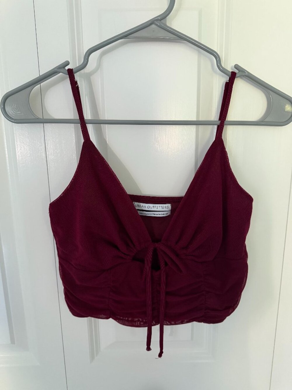 Red UO Going Out Cropped Tank Top - Medium